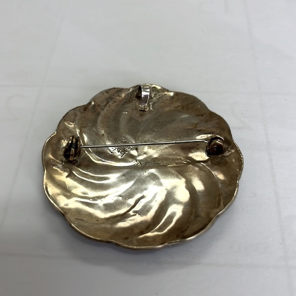 Sterling Silver Mexico Mother of pearl brooch - Picture 4 of 5